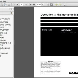 KOMATSU 830E-1AC Dump Truck Operation & Maintenance Manual (SN:A30561 & UP) KOMATSU 830E-1AC - PDF DOWNLOAD