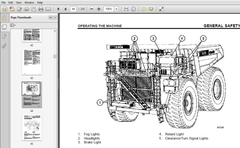 KOMATSU 830E-1AC Dump Truck Operation & Maintenance Manual (SN:A30561 ...