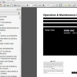 KOMATSU 830E-1AC Dump Truck Operation & Maintenance Manual (SN:A40851 & UP) KOMATSU 830E-1AC - PDF DOWNLOAD