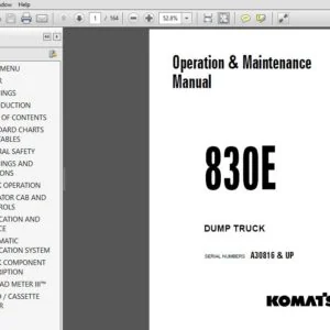 KOMATSU 830E DUMP TRUCK OPERATION & MAINTENANCE MANUAL (SN:A30816 & UP) KOMATSU 830E - PDF DOWNLOAD