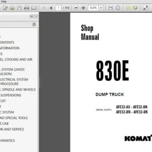 KOMATSU 830E DUMP TRUCK SERVICE REPAIR MANUAL (SERIAL SUFFIX:AFE32-AS - AFE32-DH AFE32-DN - AFE32 DR®) KOMATSU 830E - PDF Download