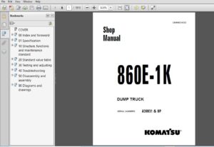 Komatsu 860e 1k Dump Truck Service Repair Manual Sn A30031 Up Komatsu 860e 1k Pdf Download Heydownloads Manual Downloads