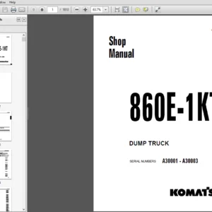 Komatsu 860E-1KT DUMP TRUCK Shop Manual CEBM021403 - PDF DOWNLOAD