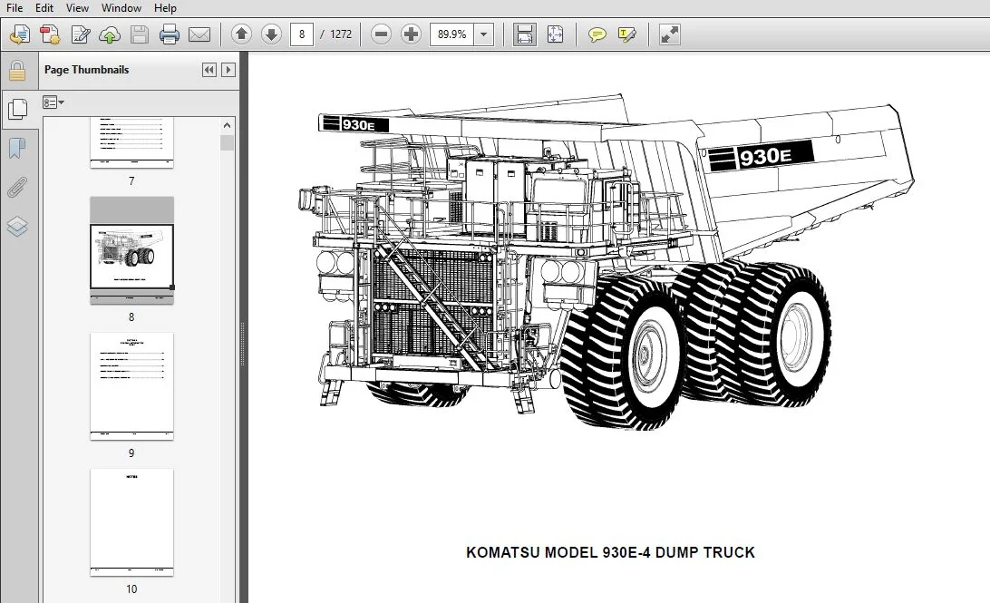 KOMATSU 930-4 DUMP TRUCK SERVICE REPAIR MANUAL (SN:A30796-A30989 TIER 2) - PDF Download - Image 3