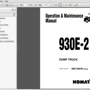 KOMATSU 930E-2 DUMP TRUCK OPERATION & MAINTENANCE MANUAL (SERIAL SUFFIX:A30245 and up) KOMATSU 930E-2 - PDF DOWNLOAD