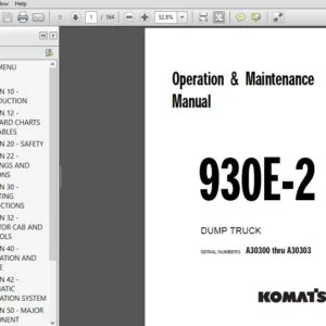 KOMATSU 930E-2 DUMP TRUCK Operation & Maintenance Manual (SN:A30300 thru A30303) KOMATSU 930E 2 - PDF DOWNLOAD