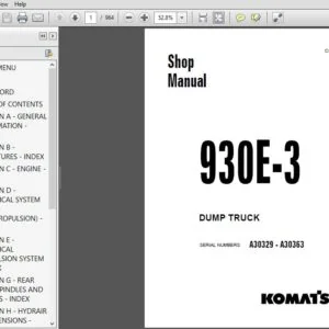 KOMATSU 930E-3 DUMP TRUCK SERVICE REPAIR MANUAL (SN:A30329 - A30363) KOMATSU 930E 3 - PDF DOWNLOAD