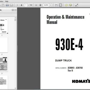 KOMATSU 930E-4 DUMP TRUCK OPERATION & MAINTENANCE MANUAL (SN:A30693 - A30748 Tier II) - PDF DOWNLOAD