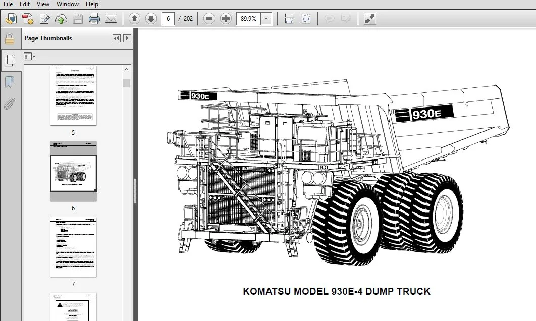 KOMATSU 930E-4 DUMP TRUCK OPERATION & MAINTENANCE MANUAL (SN:A30873-A30989 Tier II) - PDF DOWNLOAD - Image 3