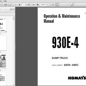 KOMATSU 930E-4 DUMP TRUCK Operation & Maintenance Manual (SN:A30750 -A30872) KOMATSU 930E-4 - PDF DOWNLOAD