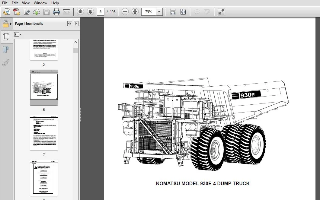 KOMATSU 930E-4 DUMP TRUCK Operation & Maintenance Manual (SN:A30750 -A30872) KOMATSU 930E-4 - PDF DOWNLOAD - Image 3