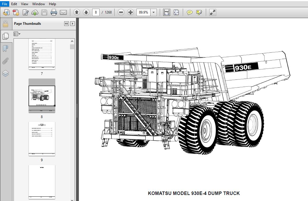 Komatsu 930e 4 Dump Truck Service Repair Manual Sn A30990 A31054 Tier 2 Pdf Download Heydownloads Manual Downloads