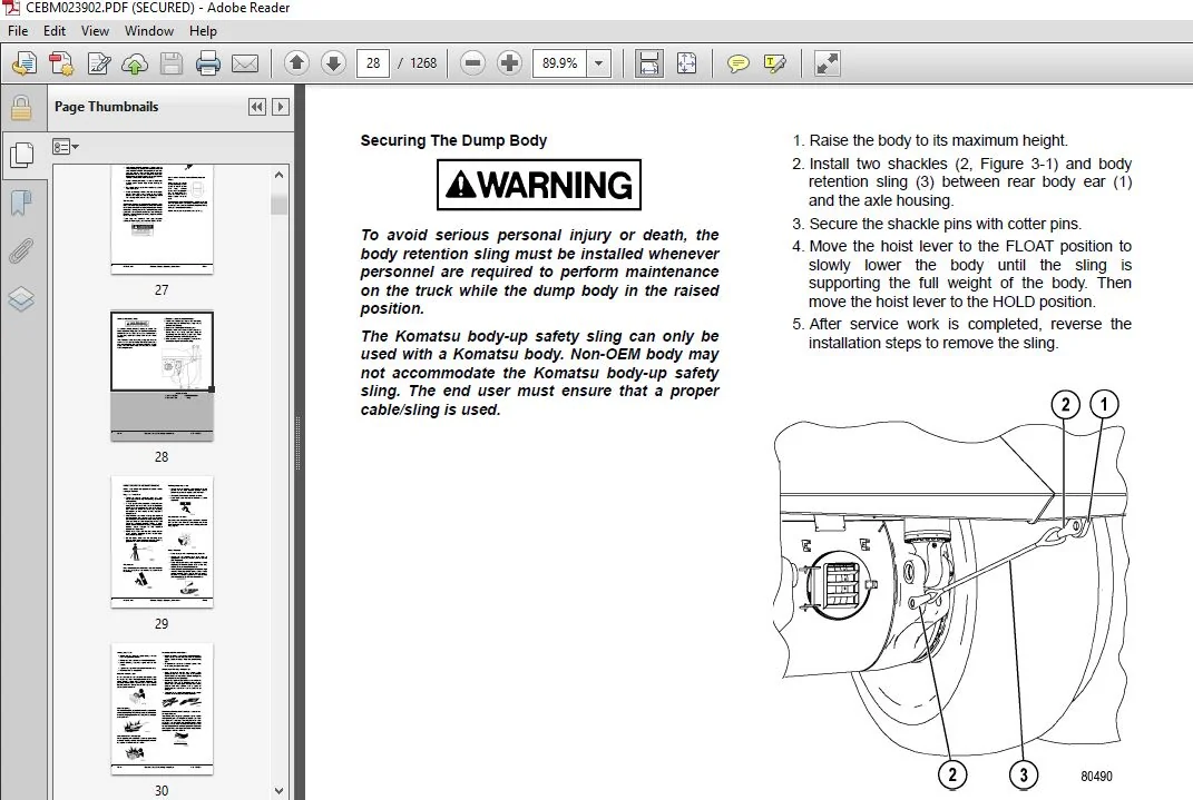 KOMATSU 930E-4 DUMP TRUCK SERVICE REPAIR MANUAL (SN: A30990-A31054 TIER-2) - PDF Download - Image 3