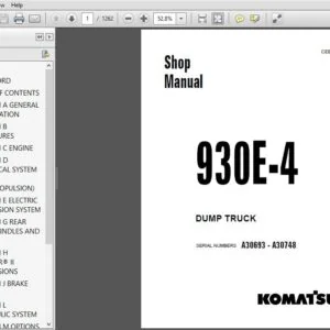 KOMATSU 930E-4 DUMP TRUCK SERVICE REPAIR MANUAL (SN:A30693-A30748) - PDF DOWNLOAD