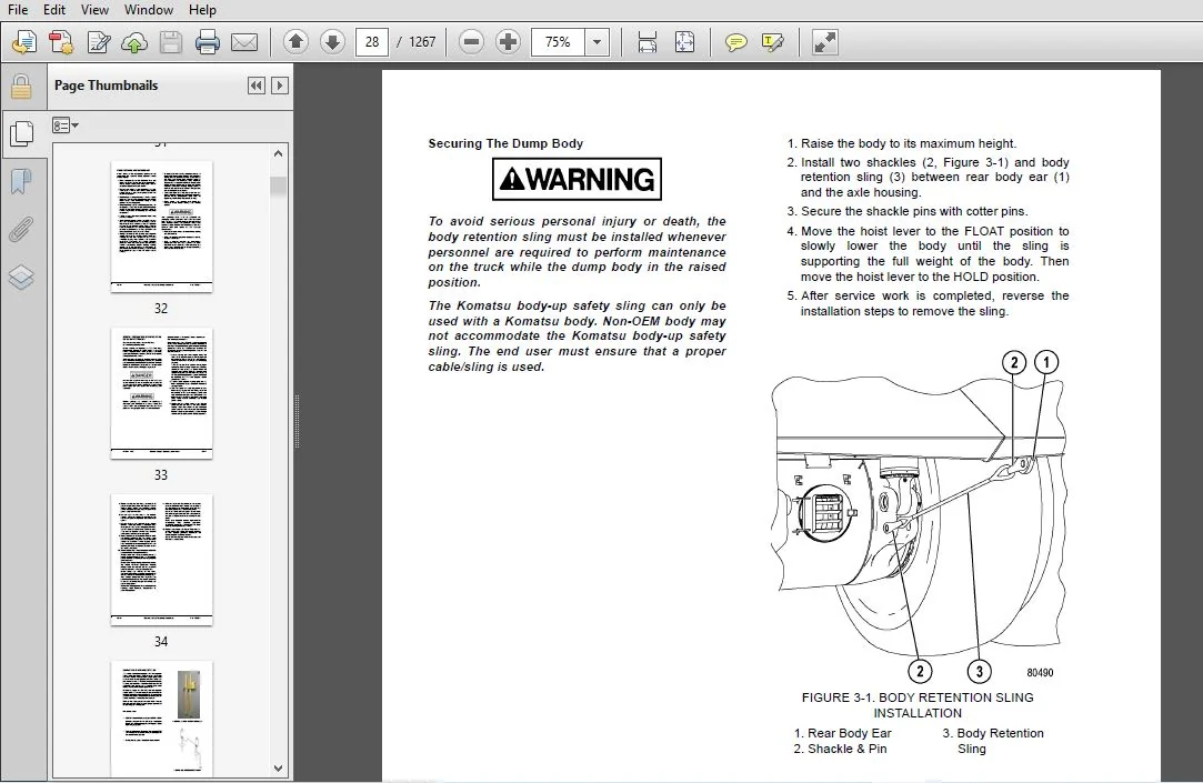 KOMATSU 930E-4 DUMP TRUCK SERVICE REPAIR MANUAL (SN:A30750-A30795 ) - PDF DOWNLOAD - Image 3