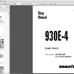 KOMATSU 930E-4 Dump Truck Shop Manual SN A31164 & UP - PDF DOWNLOAD