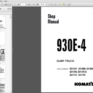 Komatsu 930E-4 Dump Truck Shop Manual CEBM026901 - PDF DOWNLOAD