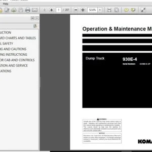 KOMATSU 930E-4 Dump Truck Operation & Maintenance Manual (SN:A31002 & UP) KOMATSU 930E-4 - PDF DOWNLOAD