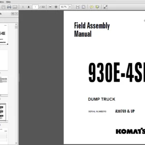 KOMATSU 930E-4SE DUMP TRUCK Field Assembly Manual SN A30769 & UP - PDF DOWNLOAD