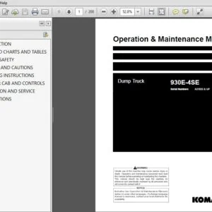 KOMATSU 930E-4SE Dump Truck OPERATION & MAINTENANCE MANUAL (SN:A31035 & UP) KOMATSU 930E-4SE - PDF DOWNLOAD