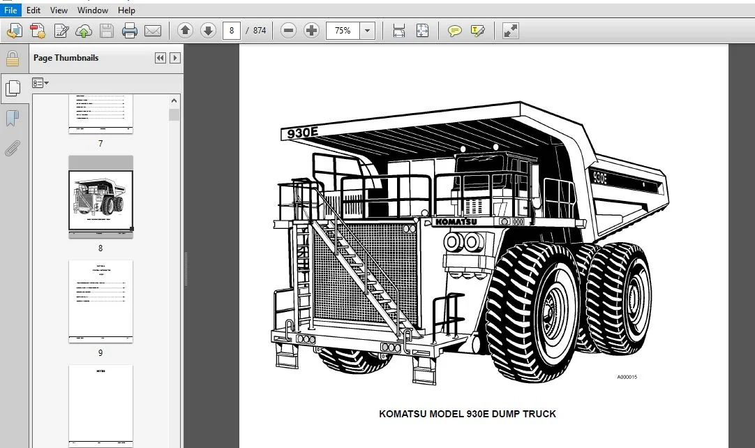 KOMATSU 930E DUMP TRUCK SERVICE REPAIR MANUAL (SN:32604 - 32789, 32803 - 32815 wMTU Engine Manual) KOMATSU 930E - PDF DOWNLOAD - Image 4
