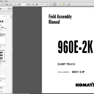 KOMATSU 960E-2K DUMP TRUCK FIELD ASSEMBLY MANUAL (SN:A50011 & UP) - PDF DOWNLOAD