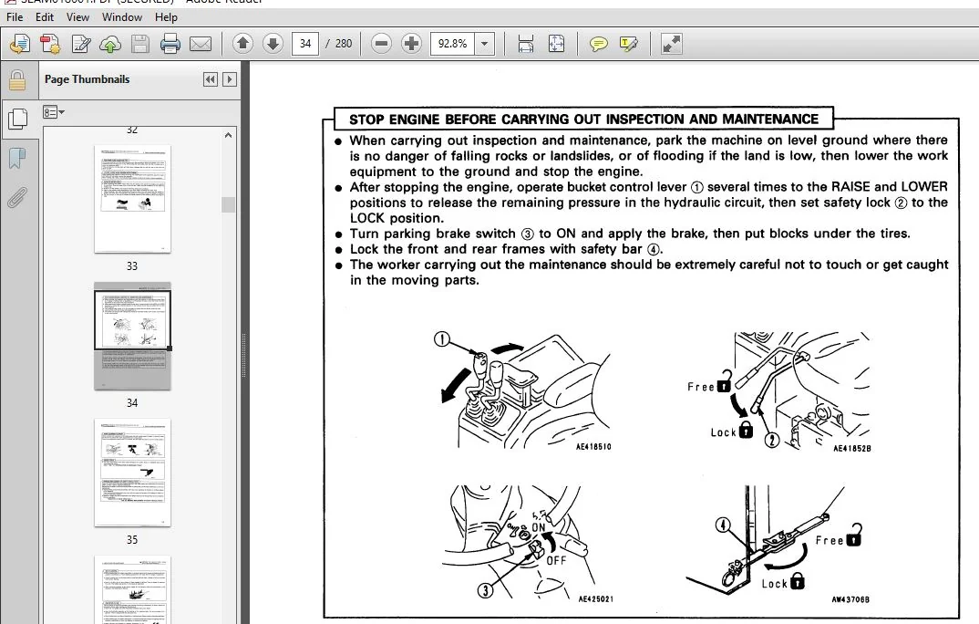 KOMATSU WA800-3 AVANCE LOADER WHEEL LOADER OPERATION & MAINTENANCE MANUAL (SN:50001 & UP) - PDF DOWNLOAD - Image 3