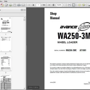 KOMATSU AVANCE PLUS WA250-3MC WHEEL LOADER SERVICE REPAIR MANUAL(SN:A71001 & UP) - PDF DOWNLOAD