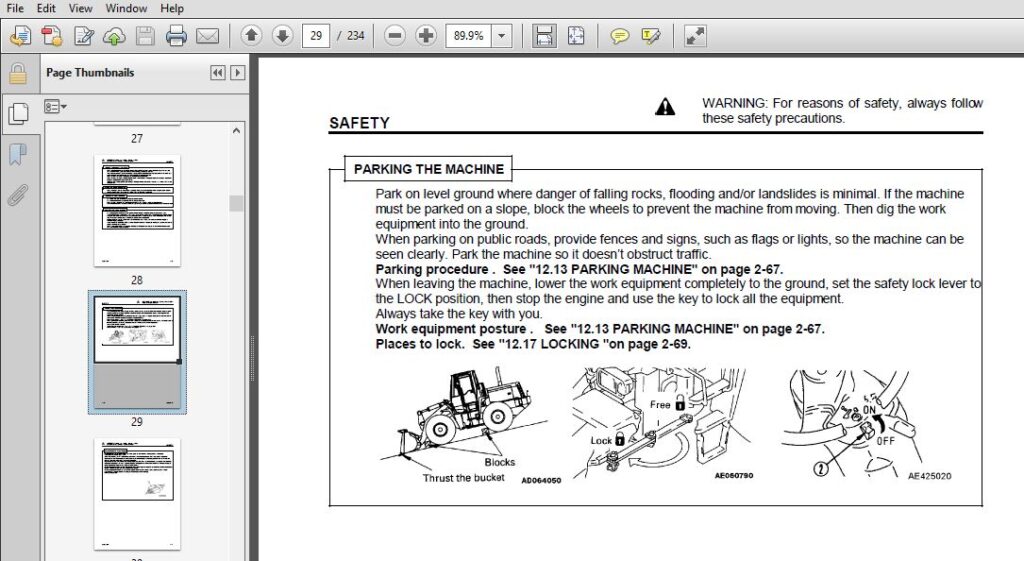 KOMATSU AVANCE PLUS WA320-3 WHEEL LOADER OPERATION & MAINTENANCE MANUAL ...