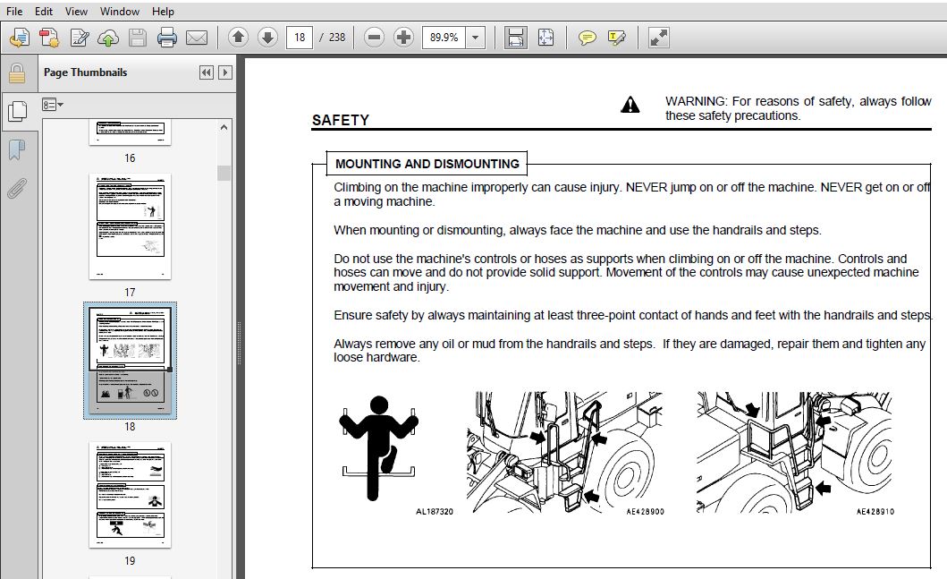 KOMATSU AVANCE PLUS WA420-3 WHEEL LOADER OPERATION & MAINTENANCE MANUAL ...