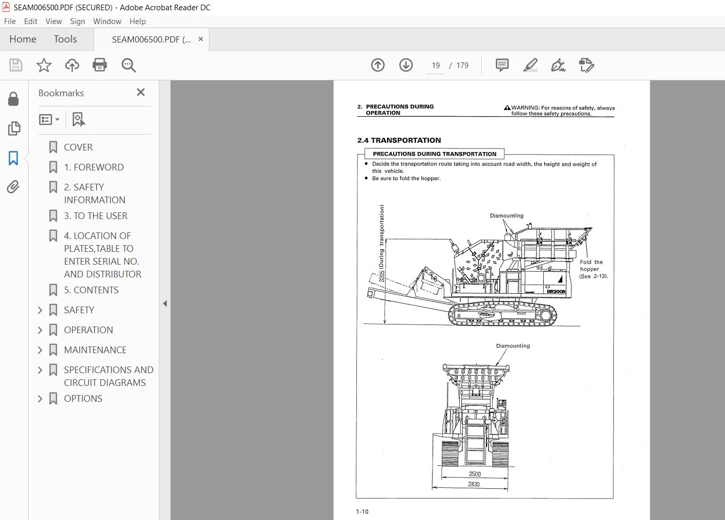 KOMATSU BR200R-1 MOBILE WASTE RECYCLER OPERATION & MAINTENANCE MANUAL (SN:1001& UP) KOMATSU BR200R-1 - PDF DOWNLOAD - Image 4
