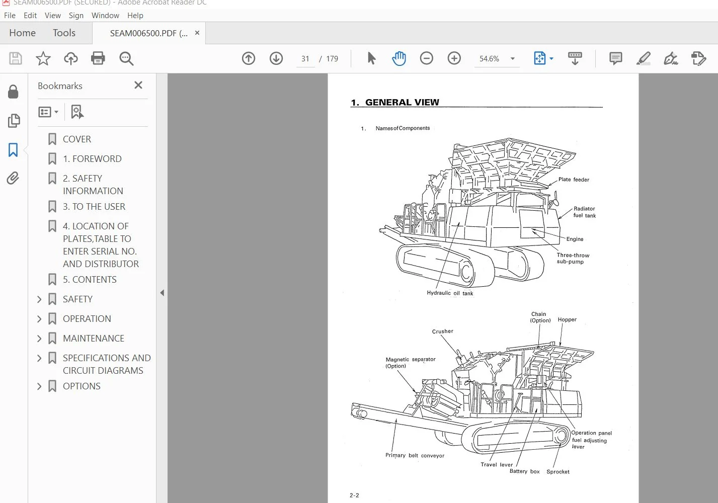 KOMATSU BR200R-1 MOBILE WASTE RECYCLER OPERATION & MAINTENANCE MANUAL (SN:1001& UP) KOMATSU BR200R-1 - PDF DOWNLOAD - Image 2