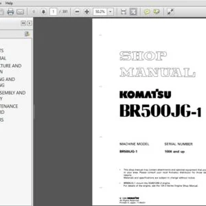 KOMATSU BR500JG-1 SERVICE REPAIR MANUAL (SN:1006 & UP) KOMATSU BR500JG 1 - PDF DOWNLOAD
