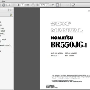 KOMATSU BR550JG-1 SERVICE REPAIR MANUAL (SN:1001 & UP) KOMATSU BR550JG 1 - PDF DOWNLOAD