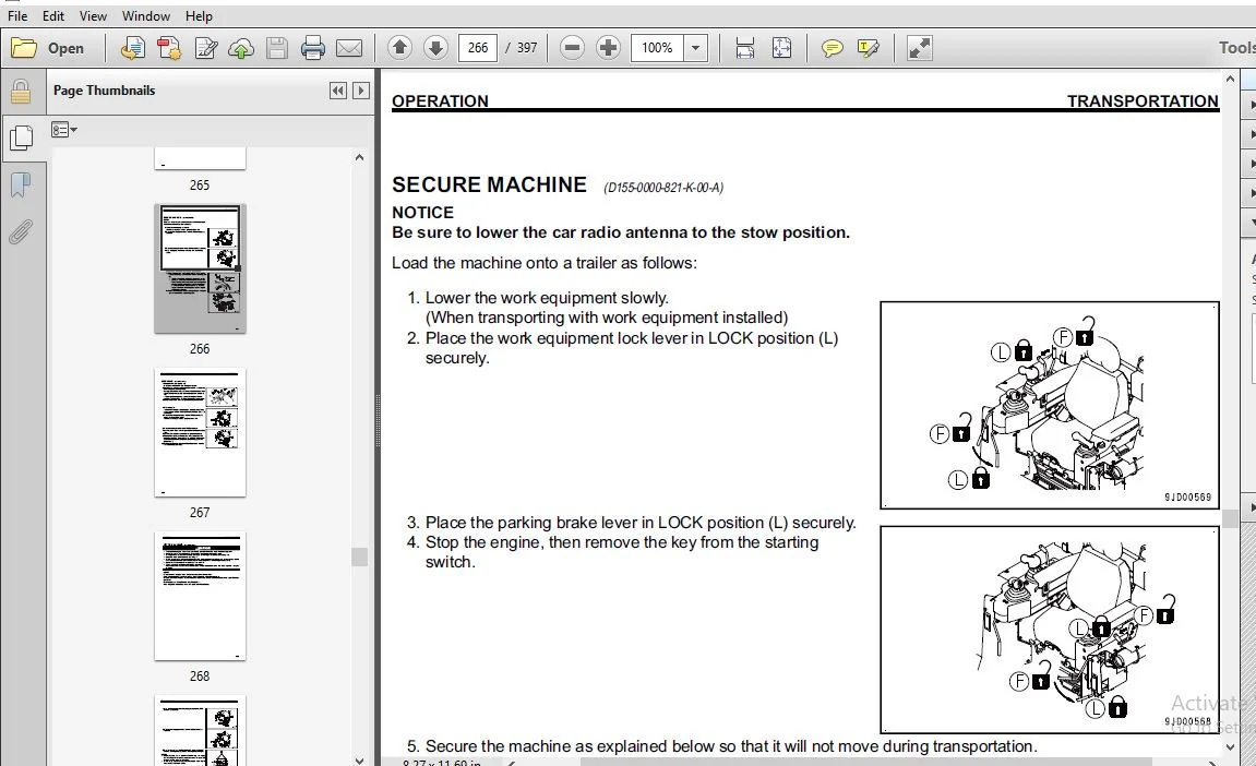 KOMATSU D155AX-7 BULLDOZER OPERATION & MAINTENANCE MANUAL (SN:90001 and up) KOMATSU D155AX-7 - PDF DOWNLOAD - Image 3