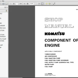 Komatsu Component Of Engine Service Repair Workshop Manual - PDF Download