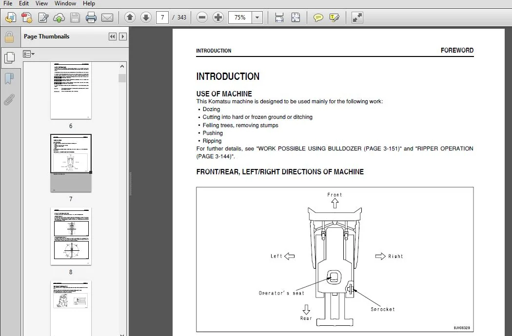 KOMATSU D155AX-6 BULLDOZER OPERATION & MAINTENANCE MANUAL (SN:80001 & UP) KOMATSU D155AX-6 - PDF DOWNLOAD - Image 3