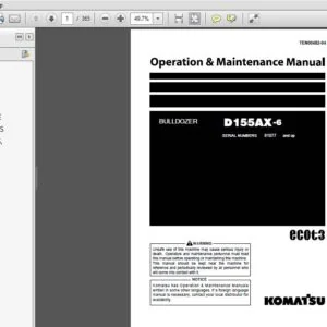 KOMATSU D155AX-6 BULLDOZER OPERATION & MAINTENANCE MANUAL (SN:81077 & UP) KOMATSU D155AX 6 - PDF DOWNLOAD