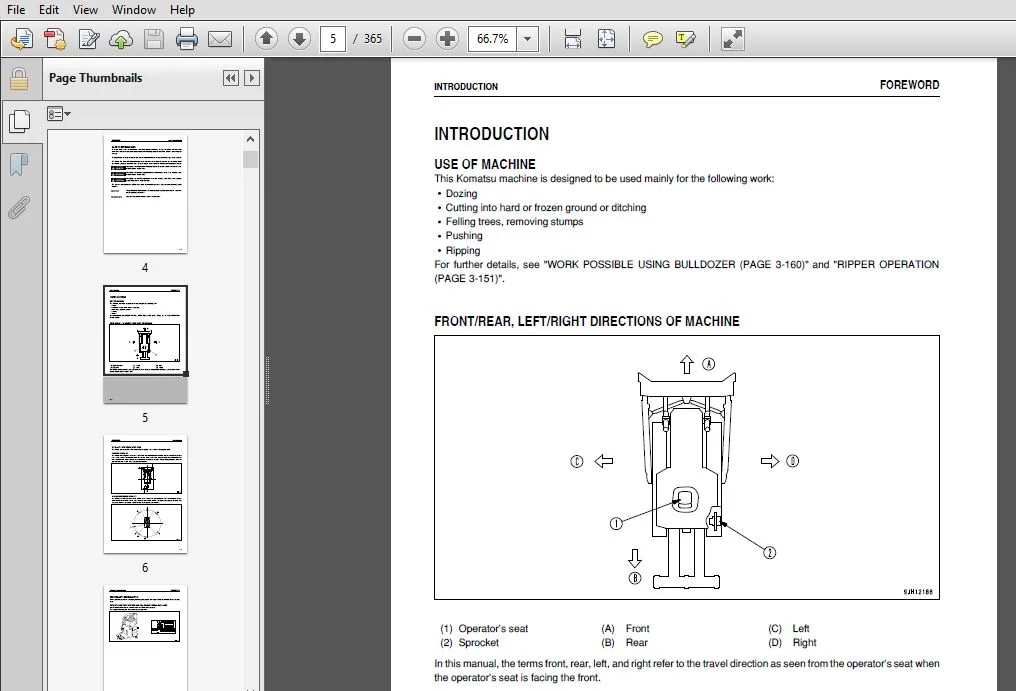 KOMATSU D155AX-6 BULLDOZER OPERATION & MAINTENANCE MANUAL (SN:81077 & UP) KOMATSU D155AX 6 - PDF DOWNLOAD - Image 3
