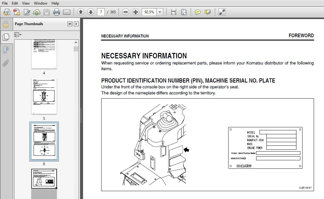 KOMATSU D155AX-6 BULLDOZER OPERATION & MAINTENANCE MANUAL (SN:81077 & UP) KOMATSU D155AX 6 - PDF DOWNLOAD - Image 4