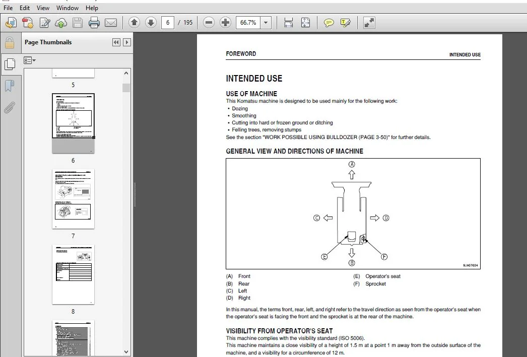 KOMATSU D21A-8E0 D21P-8E0 BULLDOZER OPERATION & MAINTENANCE MANUAL (SN:90219 and up) - PDF DOWNLOAD - Image 4