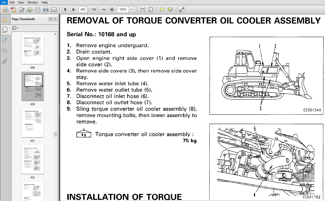 KOMATSU D275A-2 BULLDOZER SERVICE REPAIR MANUAL (SN 10001 & up) - PDF Download - Image 3