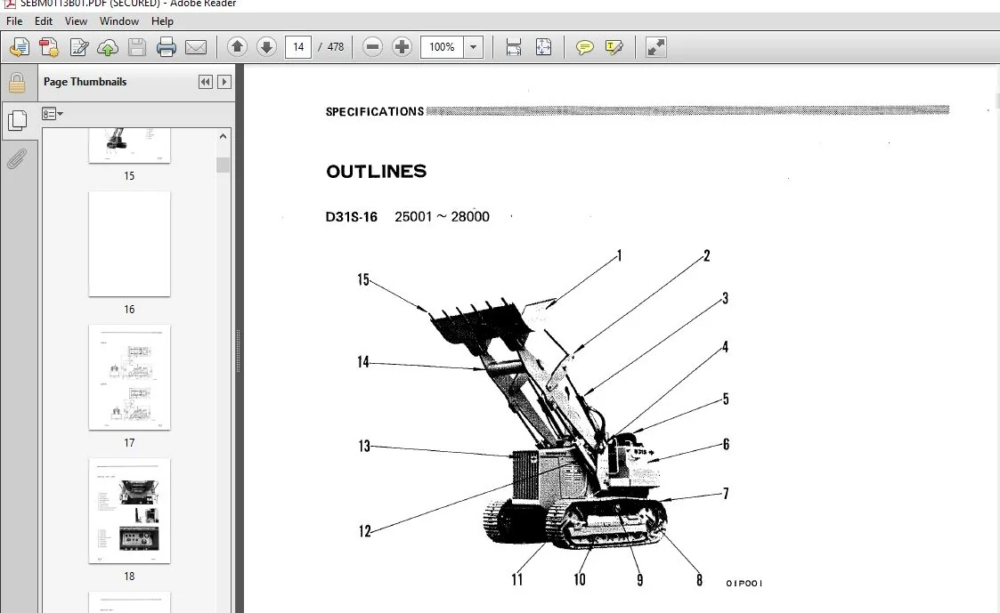 KOMATSU D31S-16 D31Q-16 CRAWLER DOZER SERVICE REPAIR MANUAL (SN:25001 & UP) - PDF DOWNLOAD - Image 3