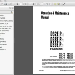 KOMATSU D32E,P-1 D38E,P-1 D39E,P-1 BULLDOZER Operation & Maintenance Manual (CEAM000700) - PDF DOWNLOAD