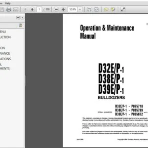 KOMATSU D32E/P-1 D38E/P-1 D39E/P-1 BULLDOZER Operation & Maintenance Manual (CEAM002700) - PDF DOWNLOAD