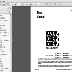 KOMATSU D32EP-1 D38EP-1 D39EP-1 BULLDOZER SERVICE REPAIR MANUAL - PDF DOWNLOAD