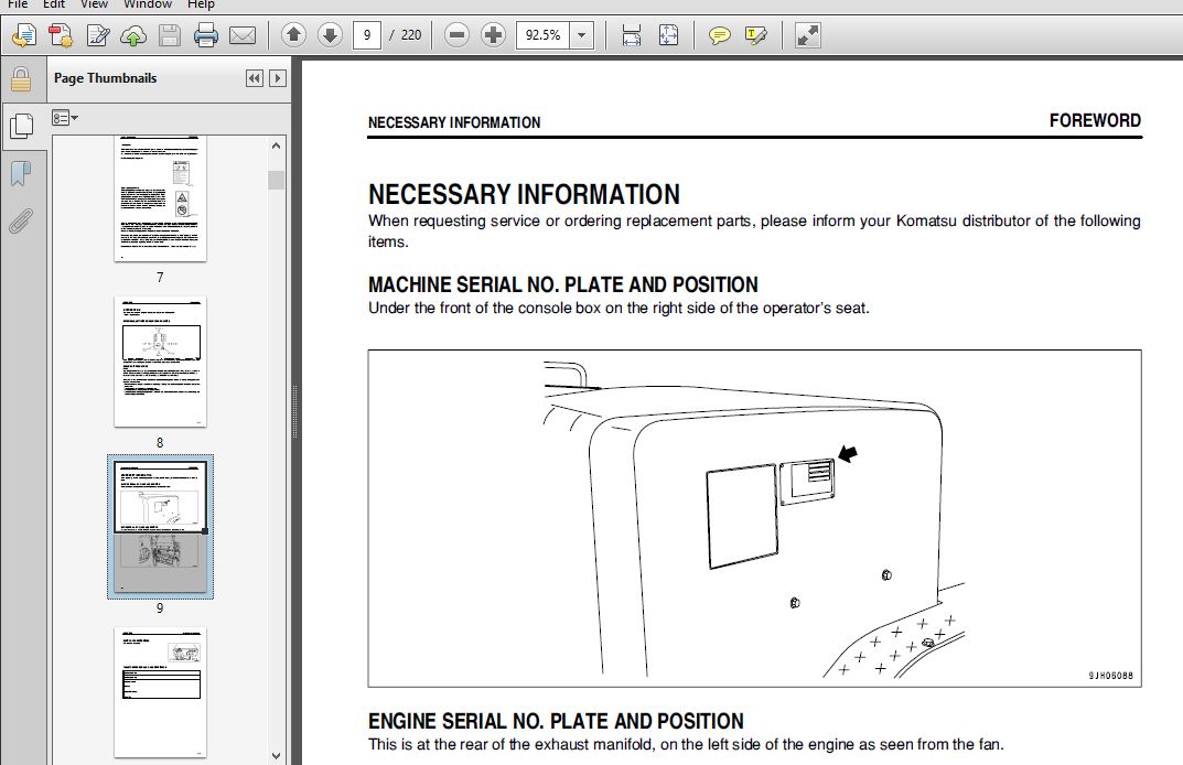 Komatsu D355c-3 Pipelayer Operation & Maintenance Manual (sn:14413 & Up 