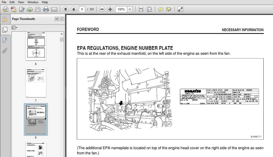 KOMATSU D375A-6 BULLDOZER OPERATION & MAINTENANCE MANUAL (SN:60001 & UP) KOMATSU D375A-6 - PDF DOWNLOAD - Image 4