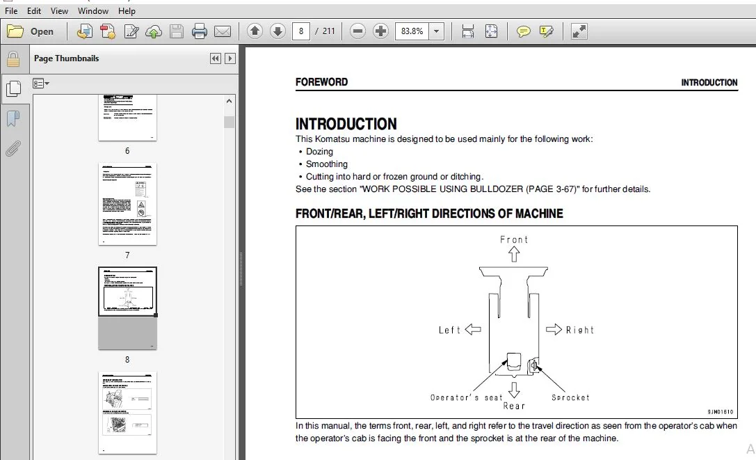 KOMATSU D39EX-21 D39PX-21 BULLDOZER OPERATION & MAINTENANCE MANUAL (SN:1001 & UP) KOMATSU D39EX-21 - PDF DOWNLOAD - Image 4