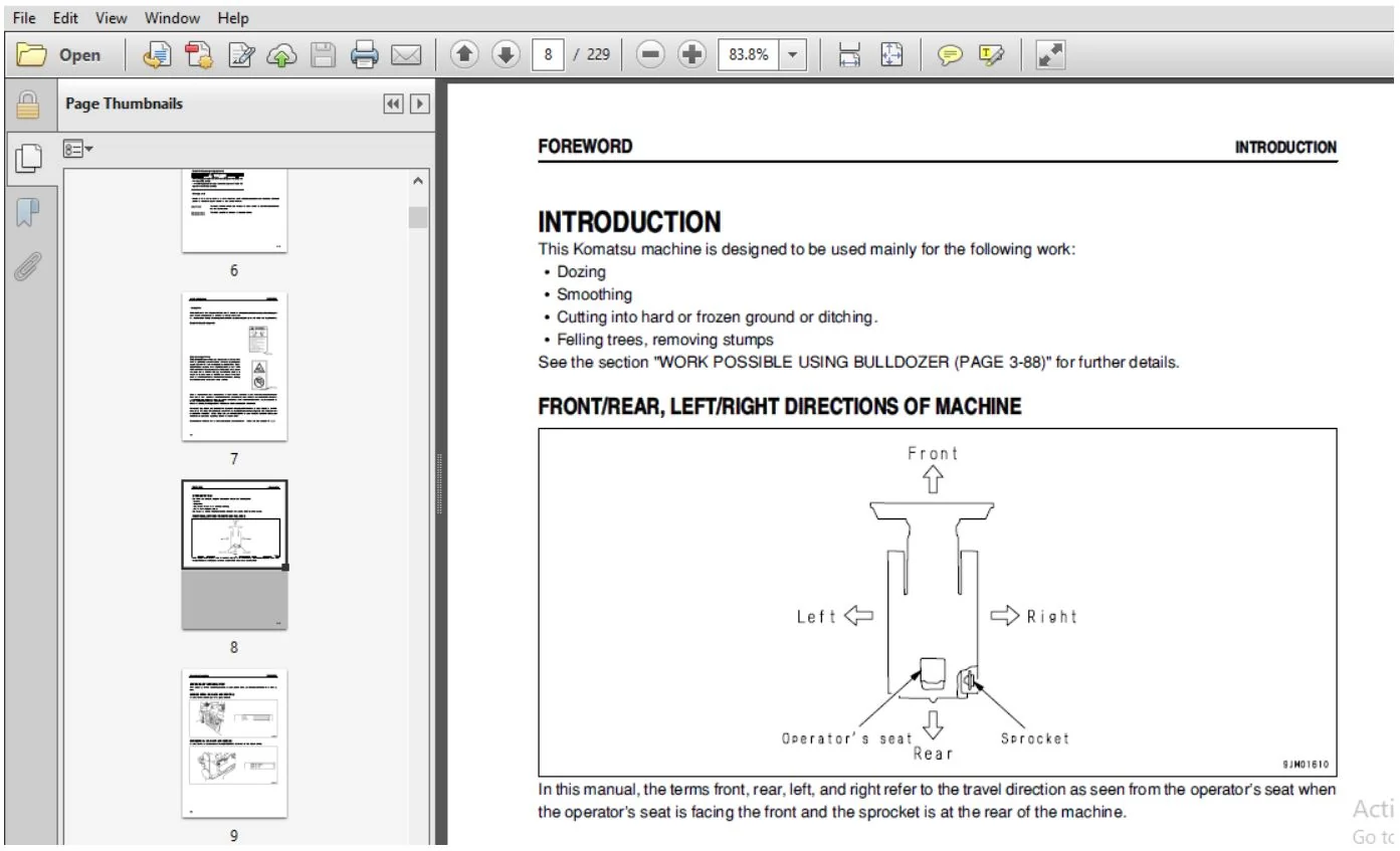 KOMATSU D41E-6 D41P-6 BULLDOZER Operation & Maintenance Manual (SN:B40001 & UP) - PDF DOWNLOAD - Image 3